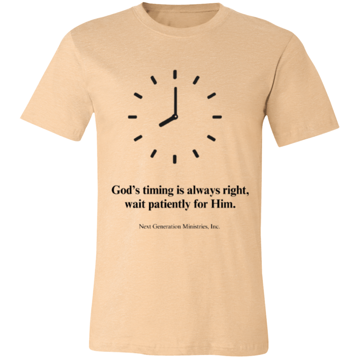 3001C Unisex Jersey Short-Sleeve T-Shirt, Unisex, God's Timing, Faith, Apparel