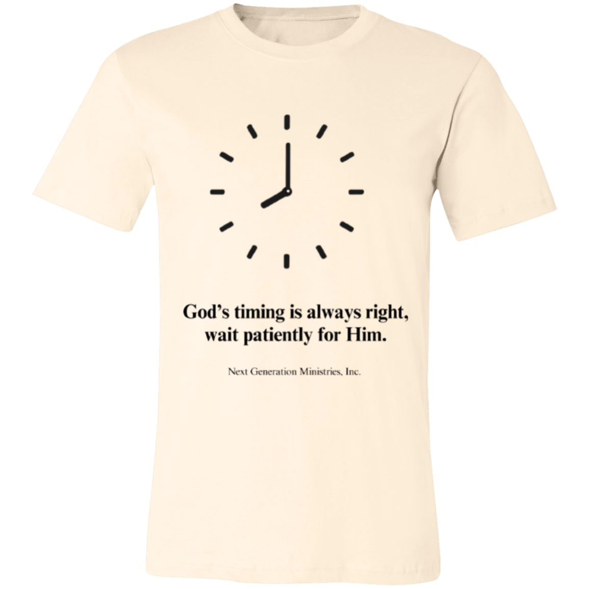 3001C Unisex Jersey Short-Sleeve T-Shirt, Unisex, God's Timing, Faith, Apparel