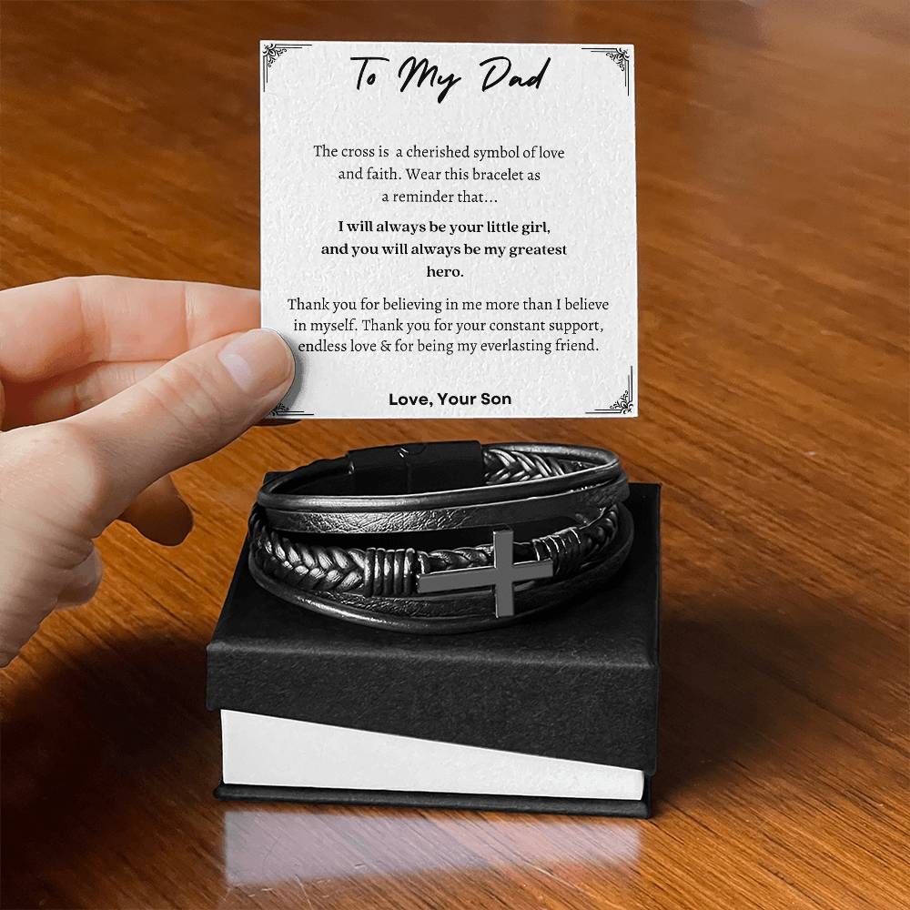 From Son to Dad| Leather Bracelet