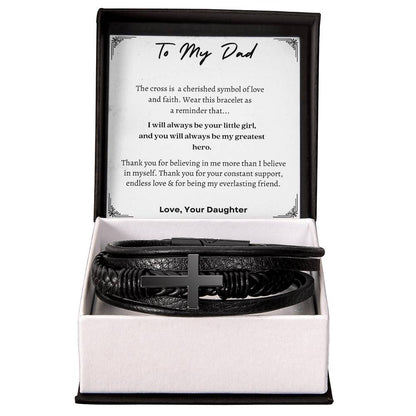 From Daughter to Dad| Leather Bracelet