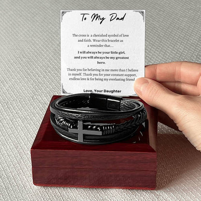 From Daughter to Dad| Leather Bracelet