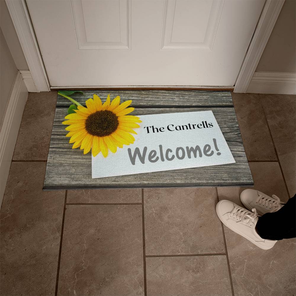 Sunflower, Door Mat, Mat, Doormats Outdoor, Welcome