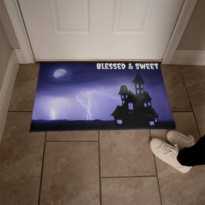 Halloween Door Mat, Halloween welcome mat, welcome, spooky