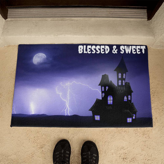 Halloween Door Mat, Halloween welcome mat, welcome, spooky