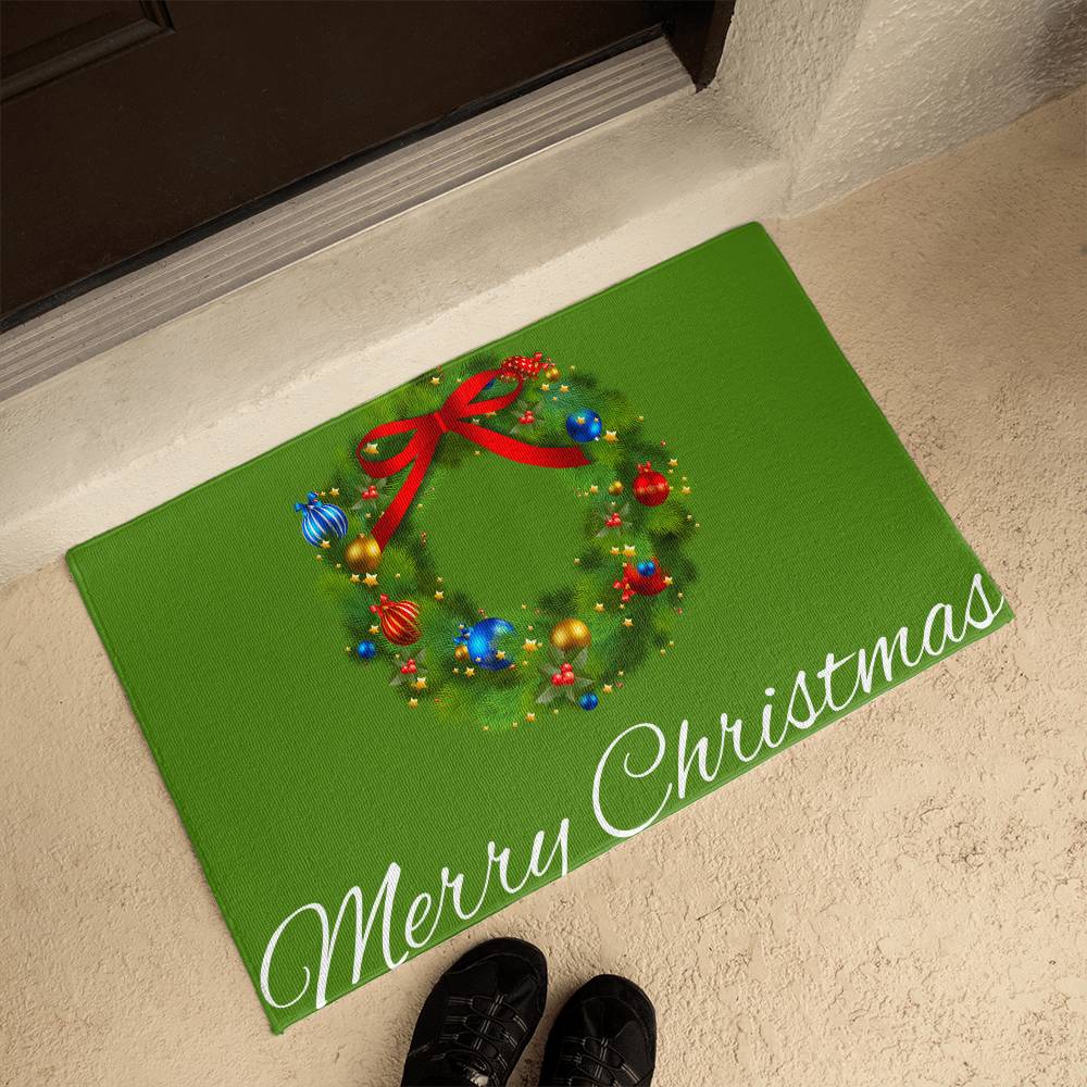 Christmas doormat, Welcome doormat outside, Holiday Christmas doormat outside