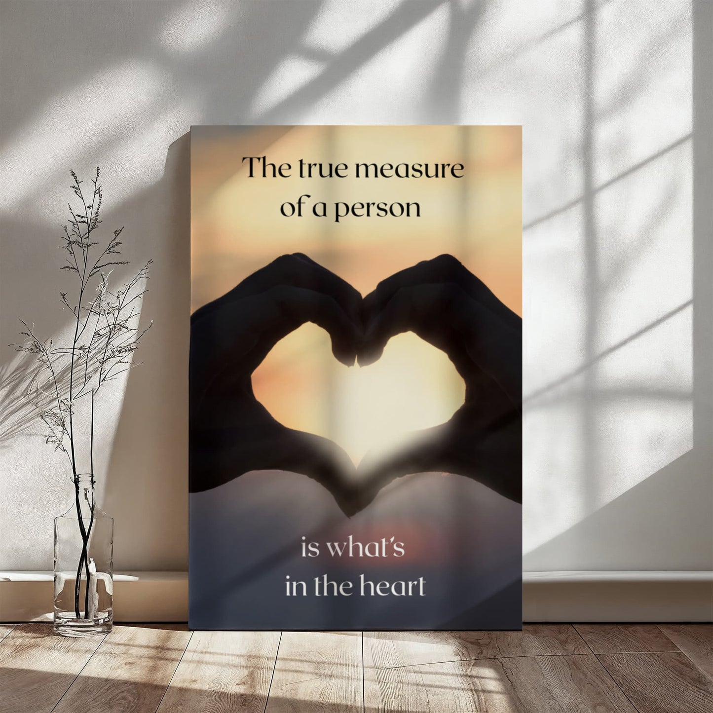 Motivation Quote Wall Art | Inspirational Heart Quote Print | Christian Home Decor | Motivational Printable Artwork