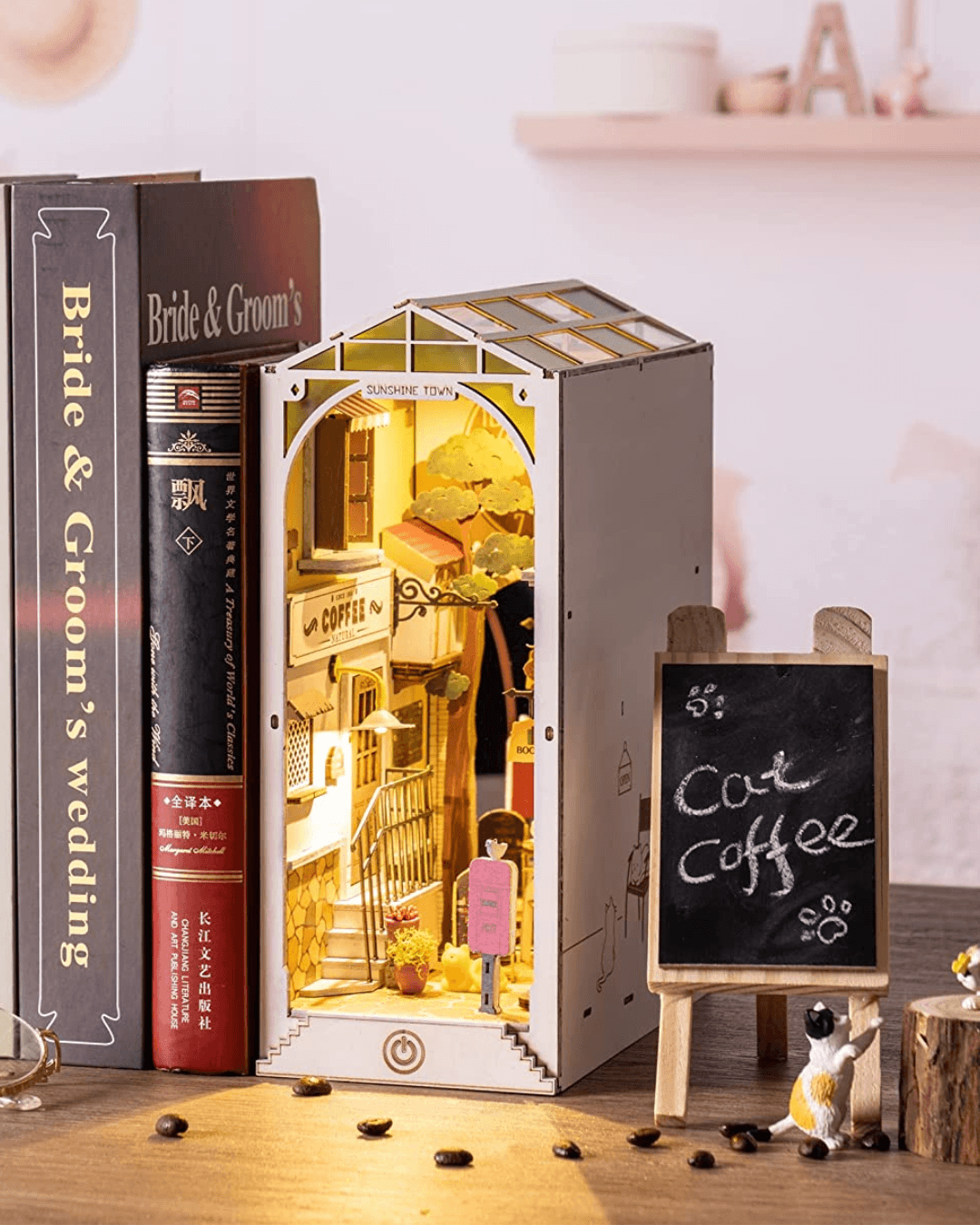 3D Book Nook Puzzle, Book, Bookshelf, Puzzle