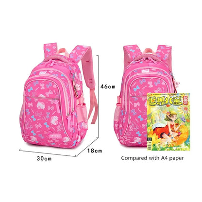 Princess Bow School Backpack, Waterproof, Bundle